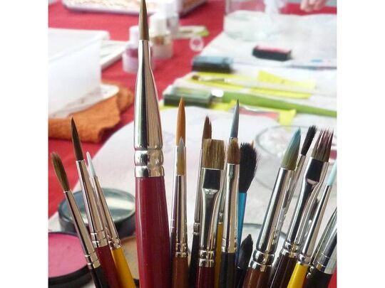 Maquillage artistique palette de pinceaux